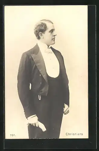 AK Opernsänger Christians im Frack mit Fliege