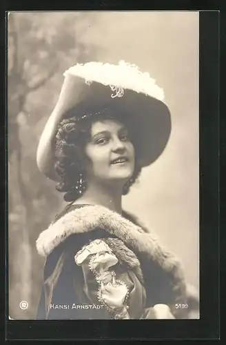 AK Opernsängerin Hansi Anstädt im Bühnenkostüm