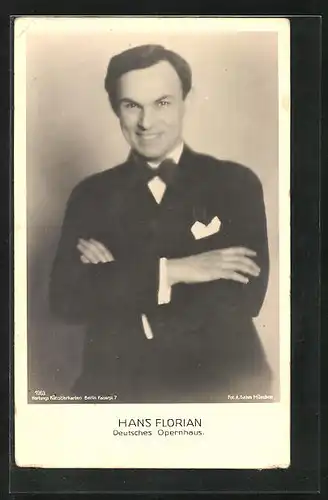 AK Opernsänger Hans Florian charmant im Anzug