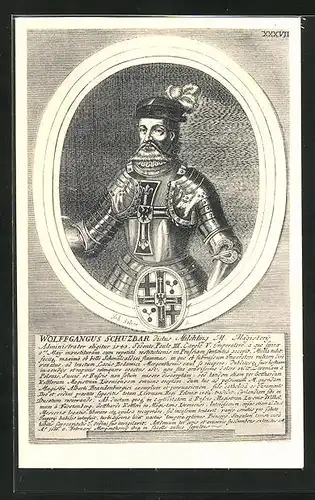 AK Portrait von Wolffgangus Schuzbar, Reformation