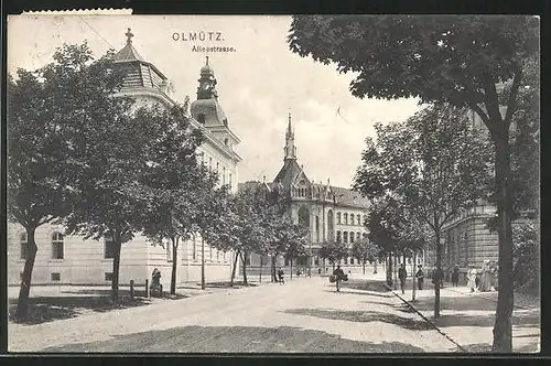 AK Olmütz, Blick in die Alleestrasse