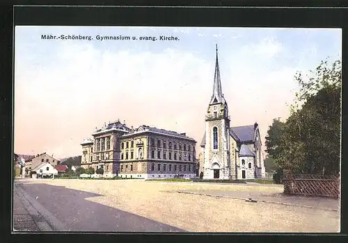 AK Mähr. Schönberg, Gymnasium und evang. Kirche
