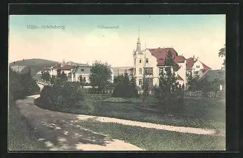AK Mähr. Schönberg, am Villenviertel