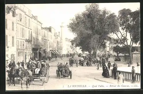 AK La Rochelle, Quai Valin, Retour des Courses