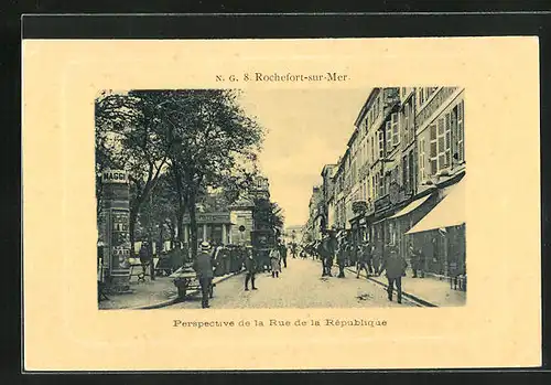 AK Rochefort-sur-Mer, Perspective de la Rue de la République