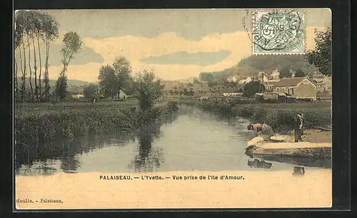 AK Palaiseau, L`Yvette, Vue prise de l`Ile d`Amour