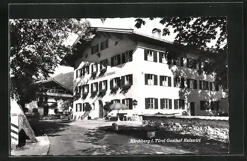 AK Kirchberg i. Tirol, vor dem Gasthof Halswirt