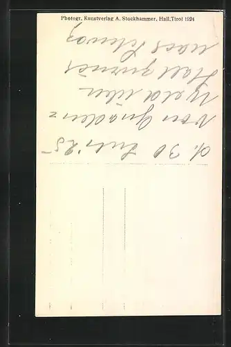 AK Hall i. Tirol, Servatorgasse, Häuserzeile