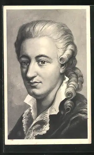 AK Chr. Martin Wieland, Portrait des jungen Dichters