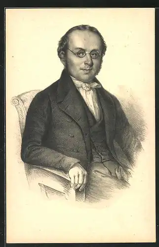 AK Fr. Lad. Celakovsky, basnik a prekladatel, Portrait des sitzenden Dichters