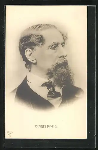 AK Charles Dickens, Portrait des Schriftstellers