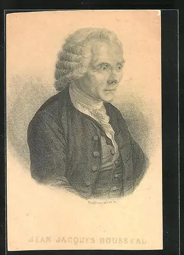 Künstler-AK Jean Jacques Rousseau, Darstellung des Schriftstellers