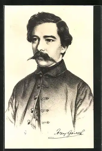 Künstler-AK Arany Janos, Portrait des Dichters