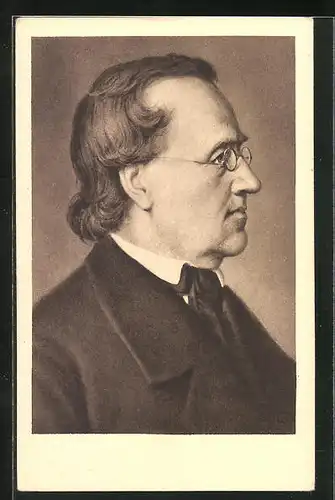 AK Eduard Mörike, Bildniskarte No. 59, seitliches Portrait des Schriftstellers