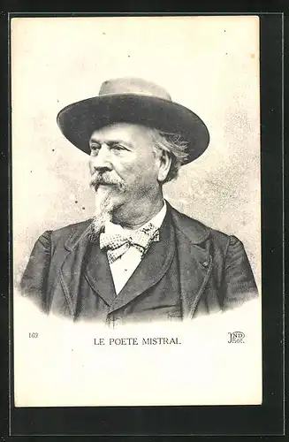 AK Frederic Mistral, Portrait des Poeten
