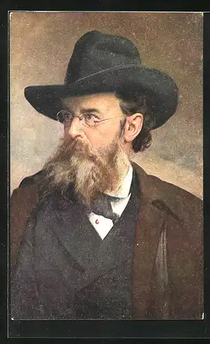 Künstler-AK Felix Dahn, der gealterte Dichter und Rechtswissenschaftler im Portrait