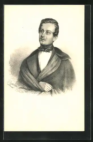 AK Josef Kajetan Tyl, dramatik a povidkar, der Dichter im Portrait