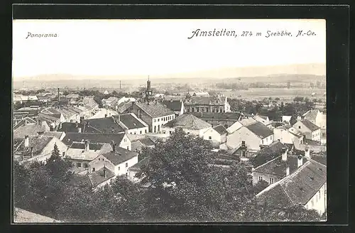 AK Amstetten, N. Ö., Panorama der Ortschaft