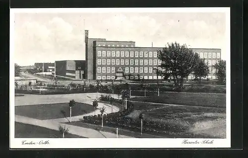 AK Emden in Ostfr., Blick auf die Heerentor-Schule