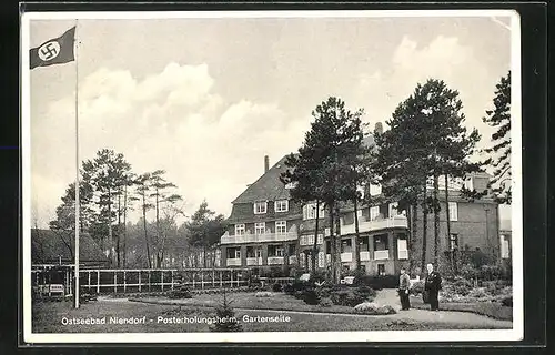 AK Niendorf, Gartenseite mit  des Posterholungsheim