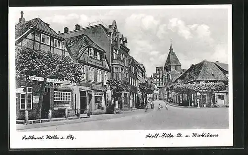 AK Mölln i. Lbg., die Strasse und die Marktstrasse