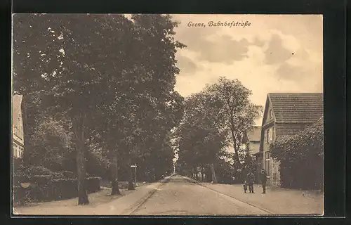 AK Esens, Blick über die Bahnhofstrasse