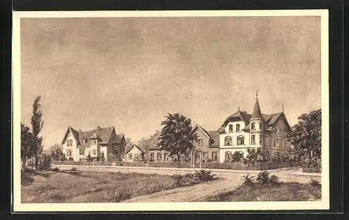 AK Westerland a. Sylt, Partie vor dem Nordfriesischen Heim