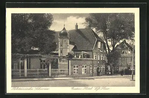 AK Eutin in der Holsteinischen Schweiz, am Hotel Voss Haus