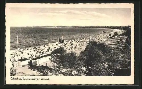 AK Timmendorfer Strand, Blick auf die Strandkörbe, 
