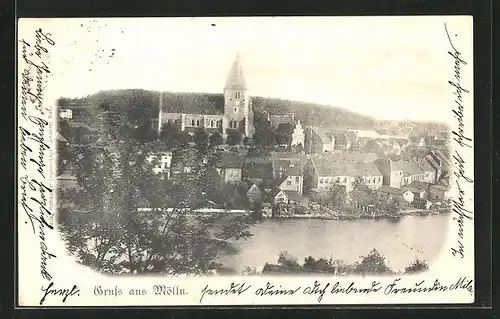 AK Mölln, Generalansicht der Stadt, Blick zur Kirche