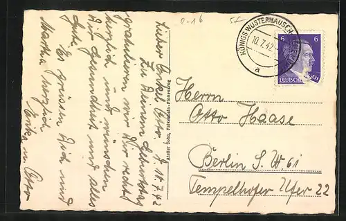 AK Neue Mühle, Teilansicht mit Uferpartie