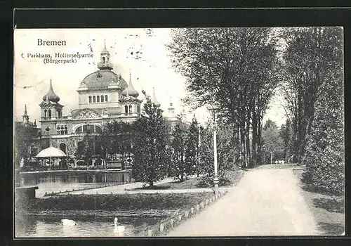 AK Bremen, Parkhaus, Hollerseepartie, Bürgerpark