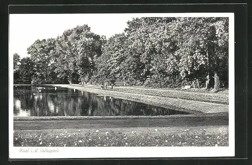 AK Marl i. W., Idylle im Volkspark