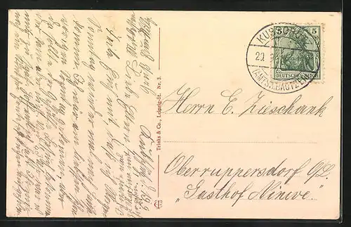 AK Bautzen, Teilansicht mit Kronprinzenbrücke