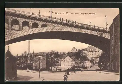 AK Plauen i. V., Friedrich-August-Brücke