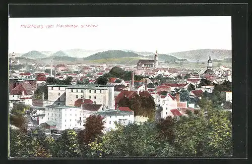 AK Hirschberg, Panoramablick vom Hausberge