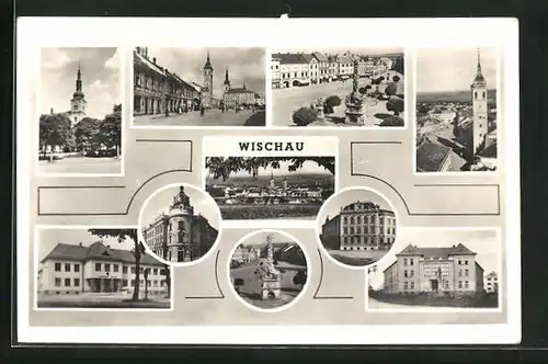 AK Wischau / Vyskov, Gebäudeansichten