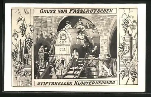 AK Klosterneuburg, Fasslrutschen im Stiftskeller