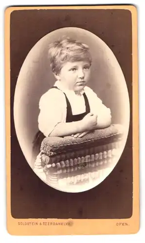 Fotografie Goldstein & Szerdahelyi, Budán, Hauptgasse, Portrait August als kleiner blonder Bube