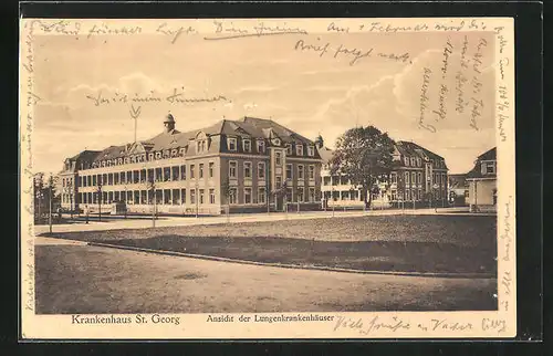 AK Leipzig, Krankenhaus St. Georg, Ansicht der Lungenkrankenhäuser