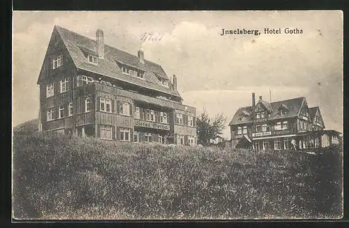 AK Inselsberg, Gebäude des Hotels Gotha mit Umgebung