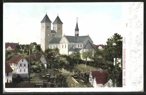 AK Klosterlausnitz /Thür., Ansicht des Klosters mit Umgebung