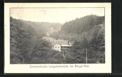 AK Bürgel /Thür., Sommerfrische Langethalsmühle mit Umgebung