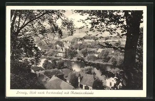 AK Leisnig, Flusspartie mit Blick nach Fischendorf