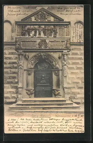 AK Gera /Reuss, Rathausportal