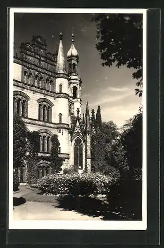 AK Schwerin, Blick zur Schlosskirche