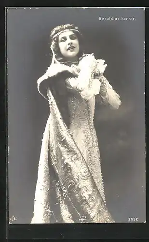 AK Opernsängerin Geraldine Farrar in einer Rolle