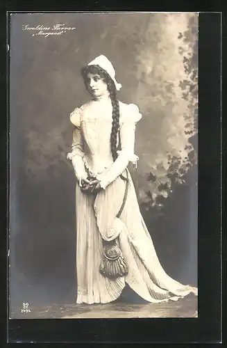 AK Opernsängerin Geraldine Farrar als Margaret