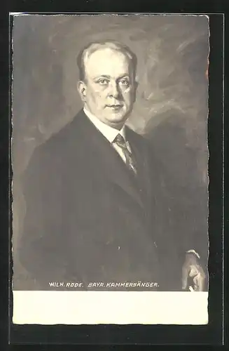 AK Opernsänger Wilhelm Rode, Gemälde