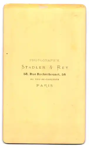 Fotografie Stadler & Rey, Paris, 58, Rue Rochechouart, 58, Elegant gekleideter Herr mit Schnauzbart